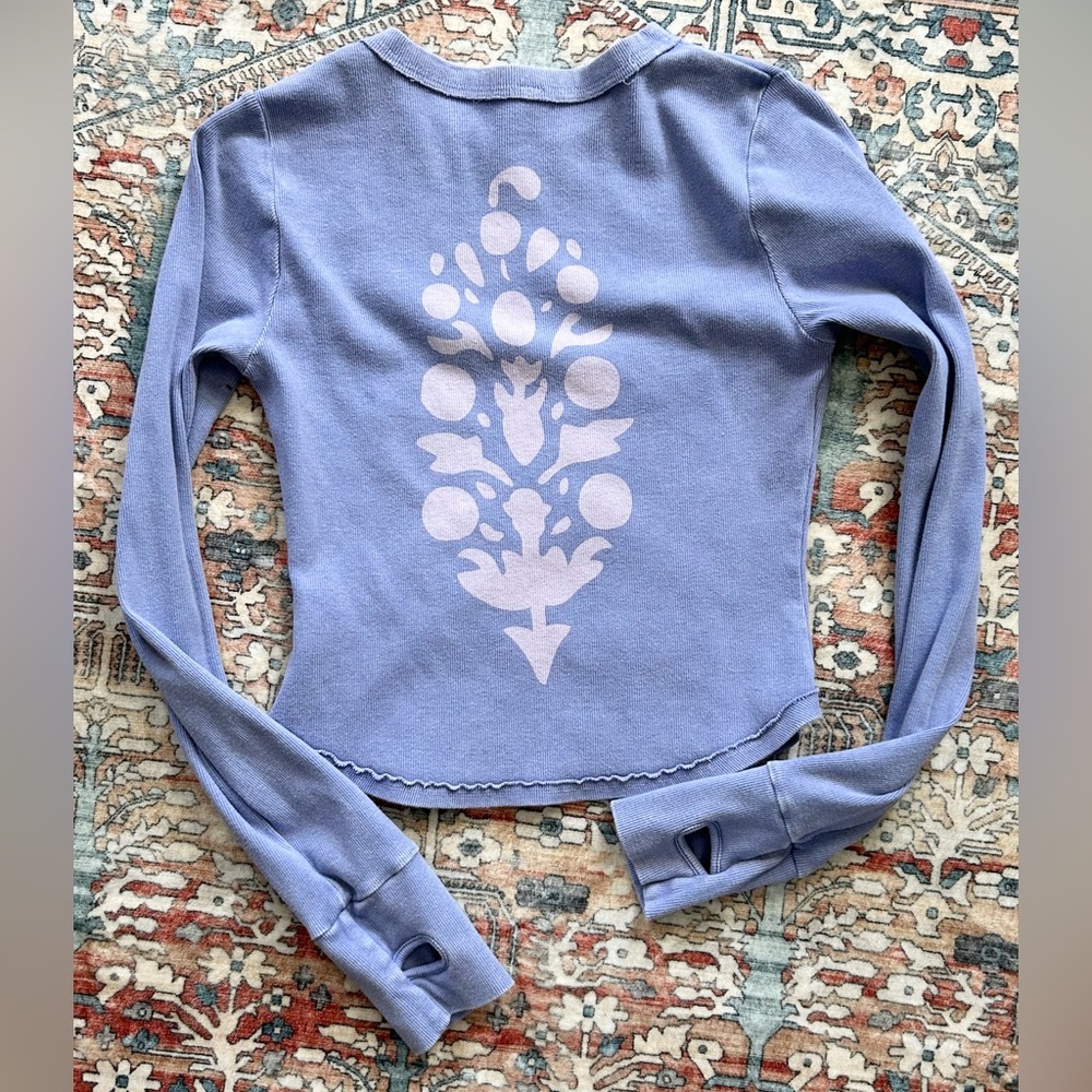 Free People Logo Ribbed Long Sleeve